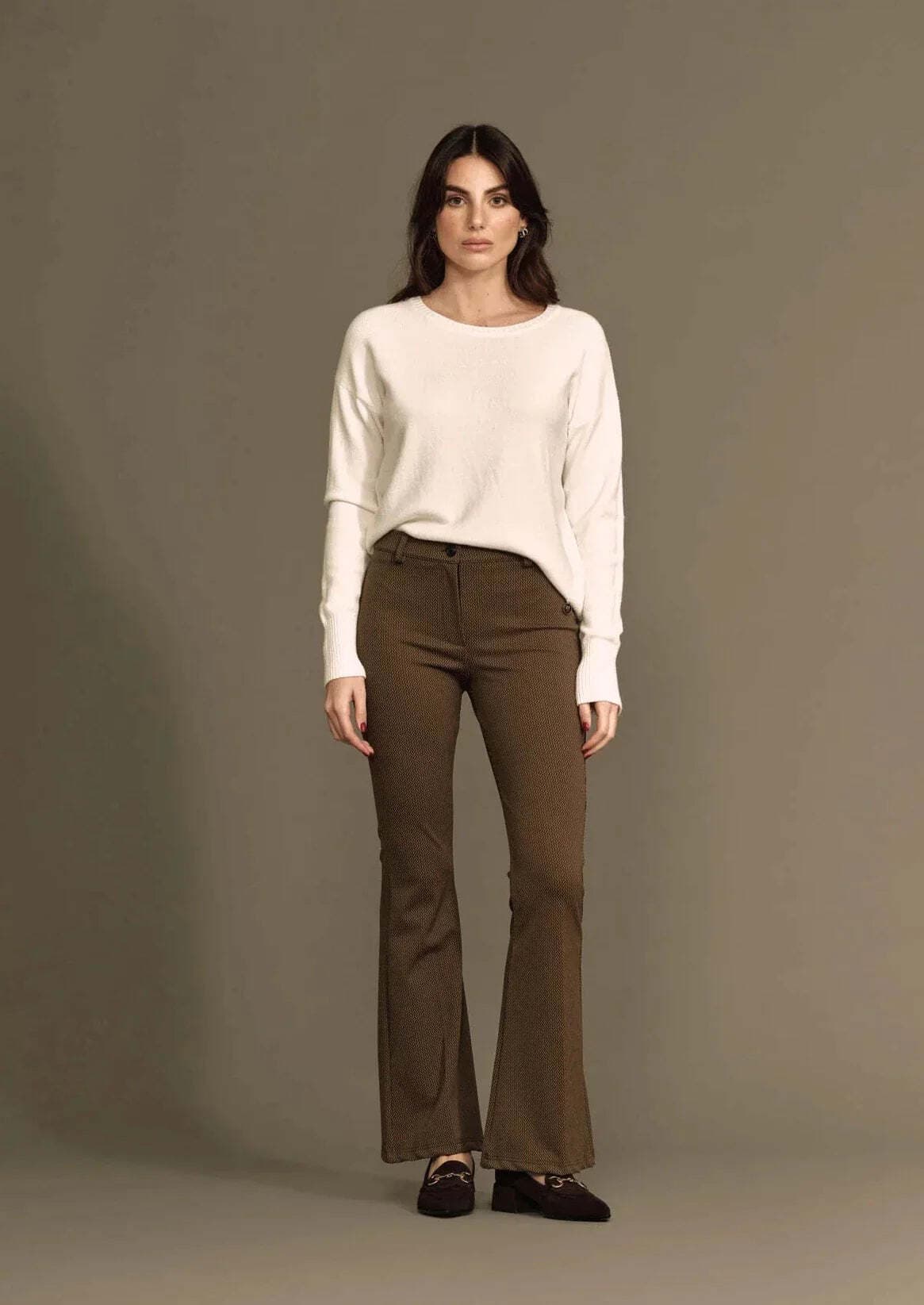 White Wise Pantalone A Zampa Punto Milano Ww18851 Moda/Donna/Abbigliamento/Pantaloni Kanal 32 - Santa Maria di Licodia, Commerciovirtuoso.it