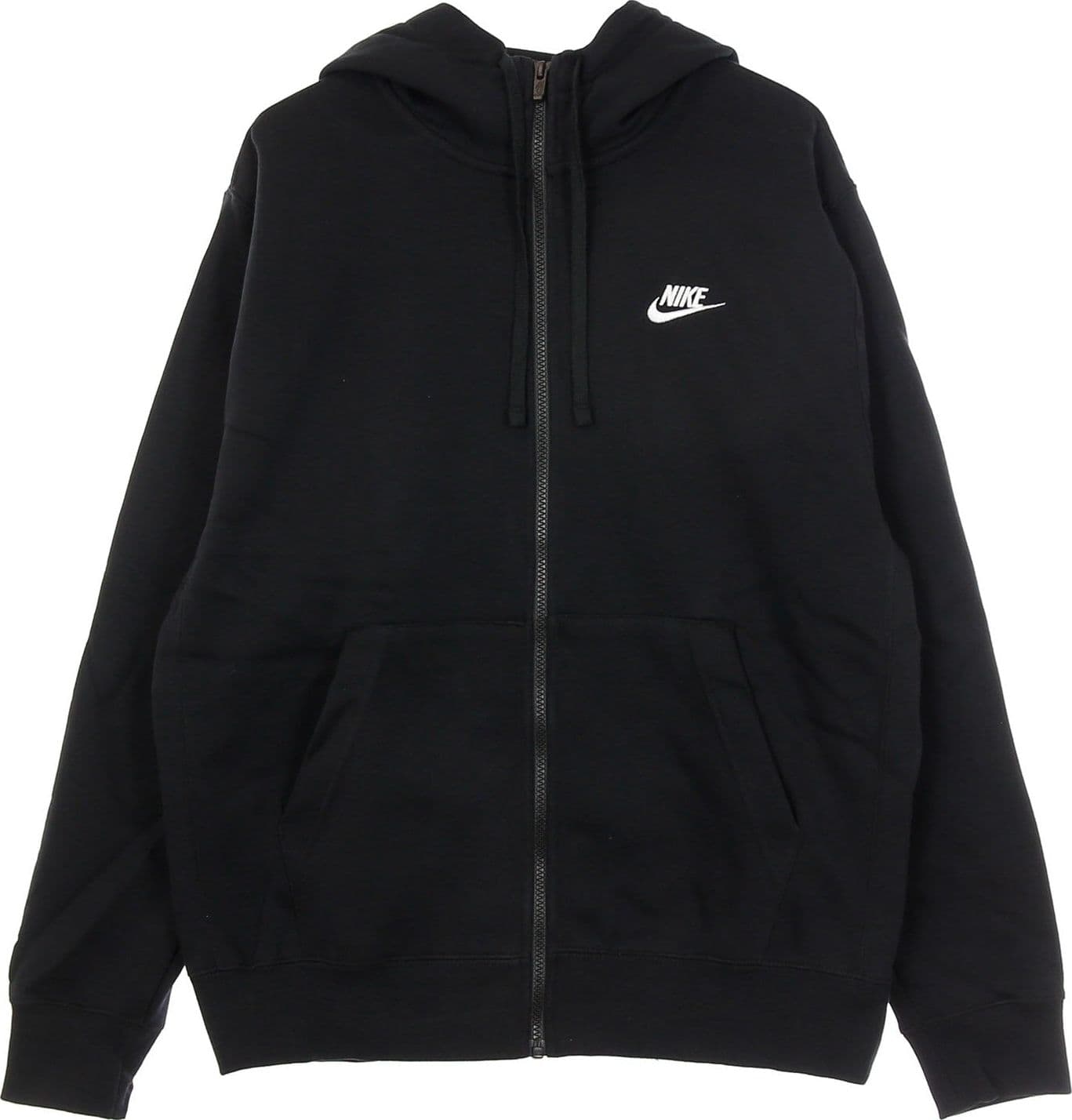 Nike Felpa Cappuccio Zip Uomo Sportswear Club Hoodie Black/black/white da uomo in Felpe con cappuccio Drestige - Casamassima, commercioVirtuoso.it
