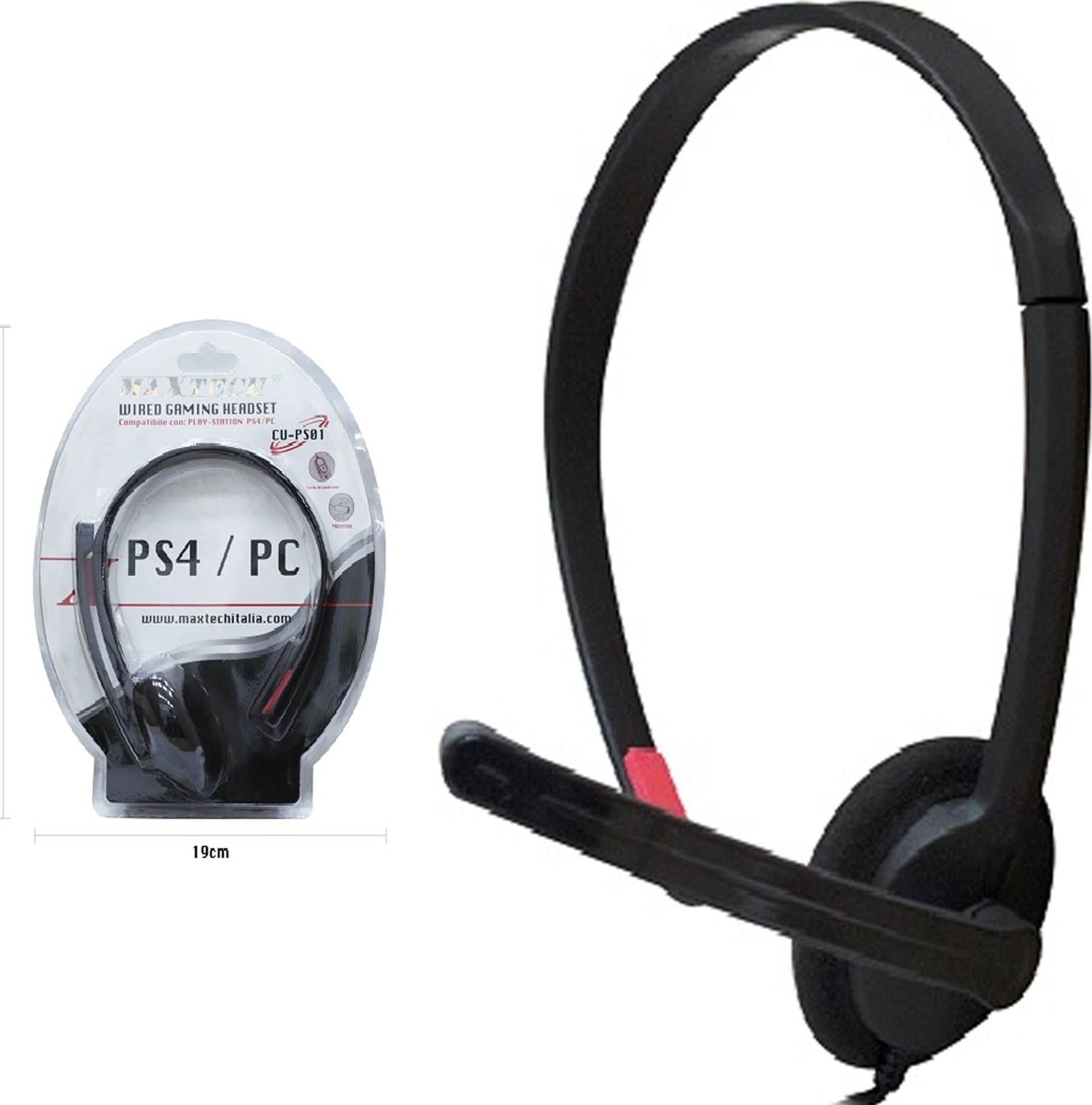 Wired Gaming Headset Compatibile Con Ps4 / Pc Microfono Cuffia Maxtech Cu-ps01 Videogiochi/PC/Accessori/Cuffie gaming Trade Shop italia - Napoli, Commerciovirtuoso.it