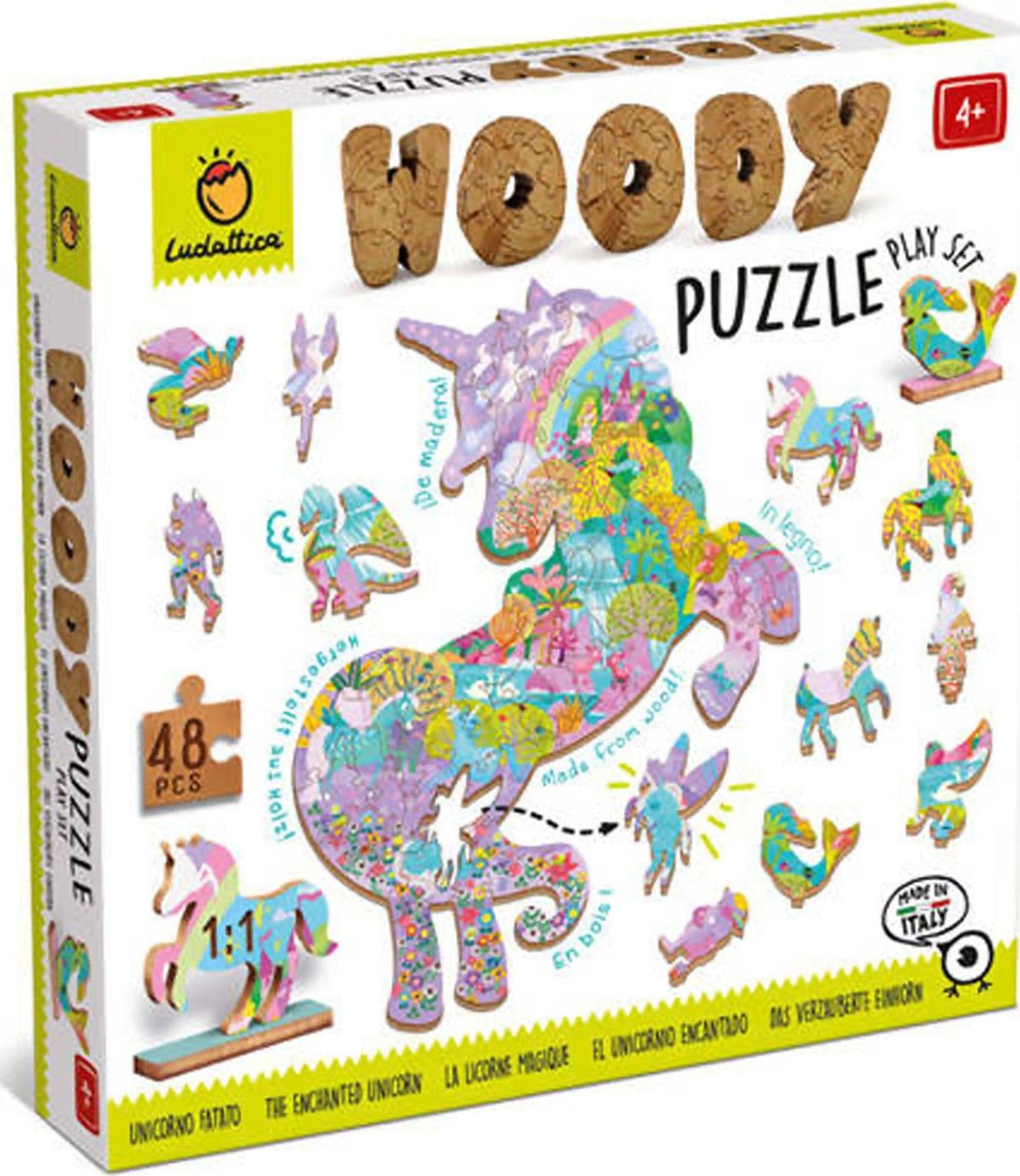 Woody Puzzle Unicorni Animali Del Mondo Puzzle Gioco Per Bambini 2-4 Anni Puzzle 48 Pezzi Ludattica in Puzzle classici Cartolibreria La Fenice - Spadafora, commercioVirtuoso.it