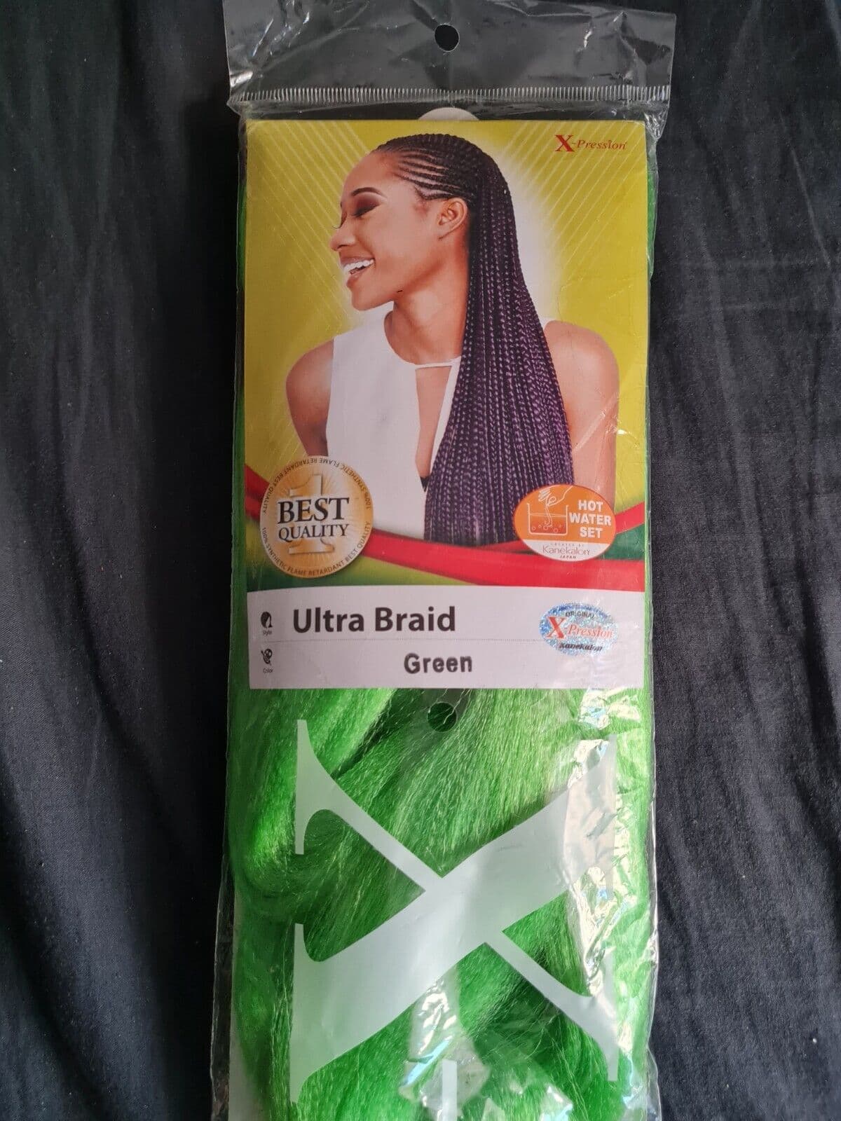 X-PRESSION NIGERIA EXTENSION PER CAPELLI - ALLUNGAMENTO ARTIFICIALE PER TRECCINE COLOUR GREEN VERDE . in Extension Agbon - Martinsicuro, commercioVirtuoso.it