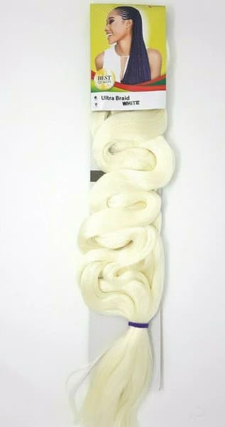 X-PRESSION NIGERIA EXTENSION PER CAPELLI - ALLUNGAMENTO ARTIFICIALE PER TRECCINE WHITE - BIANCO. in Extension Agbon - Martinsicuro, commercioVirtuoso.it