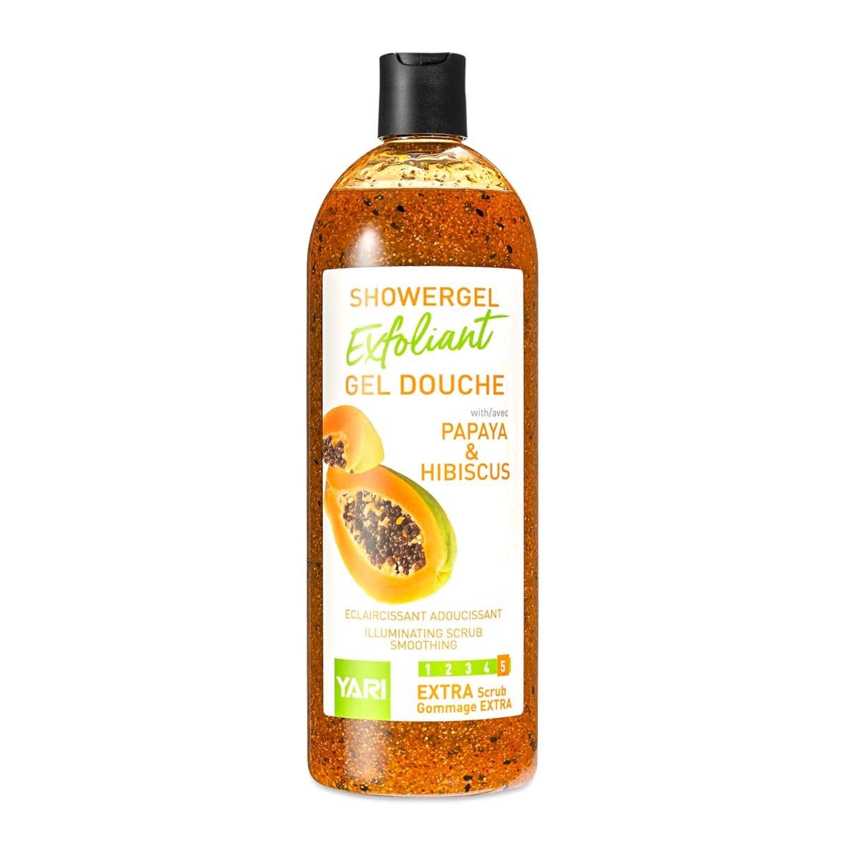 YARI EXFOLIANT SHOWERGEL PAPAYA & HIBISCUS 1000ml PER CORPO DOCCIA SCRUB in Esfolianti per il corpo Agbon - Martinsicuro, commercioVirtuoso.it