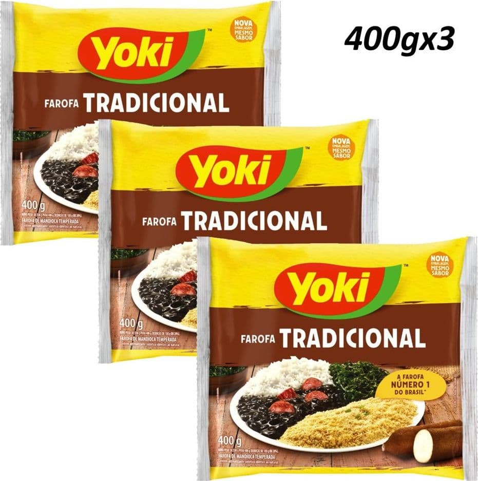 YOKI FAROFA PRONTA TRADICIONAL 400G X 3PZ FARINE DI MANDIOCA PAESE DI ORIGINE BRAZILIAN in Pasta corta Agbon - Martinsicuro, commercioVirtuoso.it