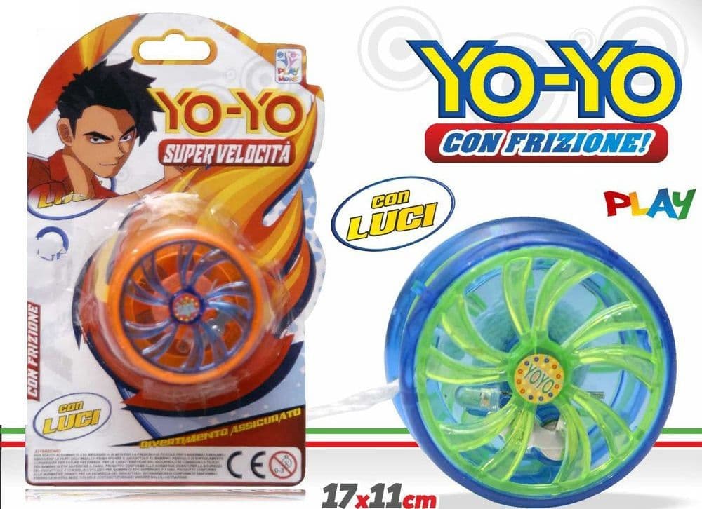 YOYO CON LUCI YO-YO CON FRIZIONE GIOCATTOLI GIOCO PER BAMBINI LUMINOSO 2 PEZZI