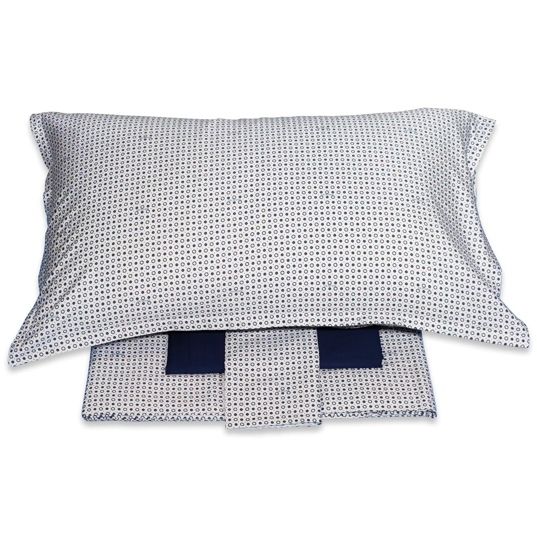 Completo Lenzuola Trussardi Micro Circles Matrimoniale Raso di Cotone - The King Luxury