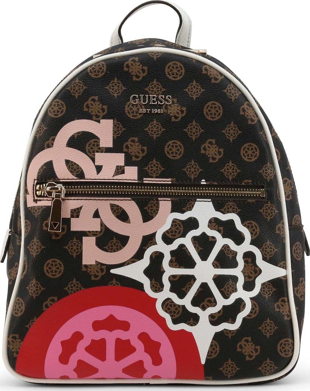 Zaino Da Donna Guess Hwgp69_95320 in Ecopelle Marrone Fantasia Zaino Fashion 1 Manico E Spallacci Regolabili Zip E Tasca Esterna 32x28x13 Cm Moda/Valigie borse e accessori da viaggio/Zaini/Zaini Casual Starbag - Gaeta, Commerciovirtuoso.it