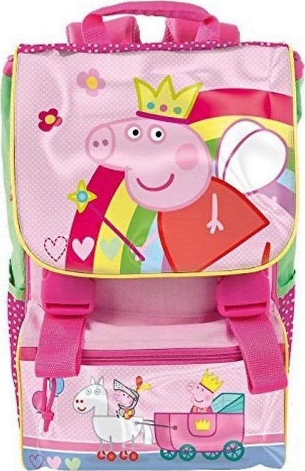 Zaino Estensibile Primino Peppa Pig Accademia Per Bambini Zaino Cartella Scuola Tasca Frontale Con Fibbie Rosa E Spallacci Imbottiti Regolabili 26x18x35 Cm in Zaini per ragazzi Cartolibreria La Fenice - Spadafora, commercioVirtuoso.it