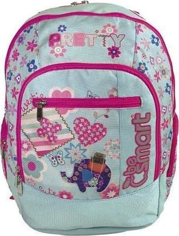 ZAINO SCUOLA BE SMART CARTELLA DOPPIO SCOMPARTO ELEMNTARI MEDIE BAMBINE RAGAZZE