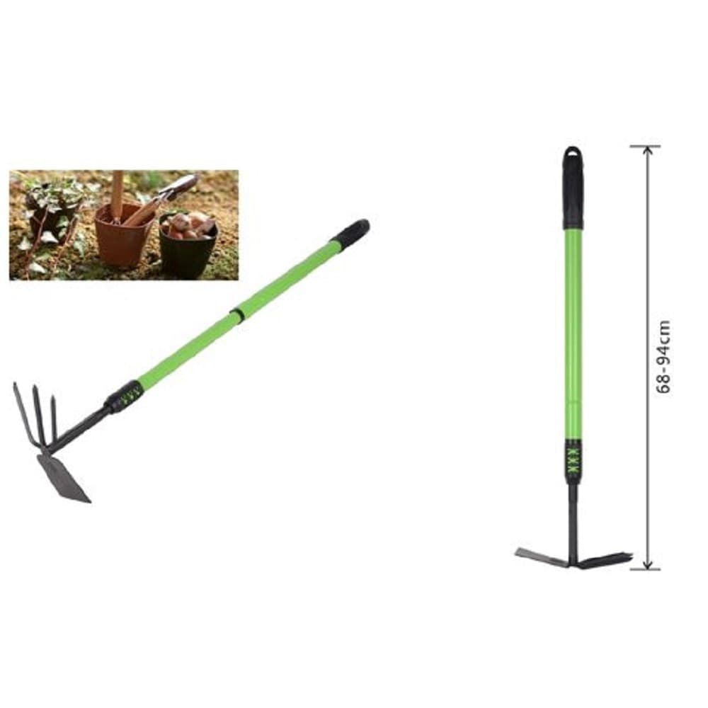 Zappa Quadra Tridente Doppia Manico Allungabile Attrezzo Giardino 68-94cm 90070 Fai da te/Utensili elettrici e a mano/Attrezzi da giardinaggio/Zappe Trade Shop italia - Napoli, Commerciovirtuoso.it