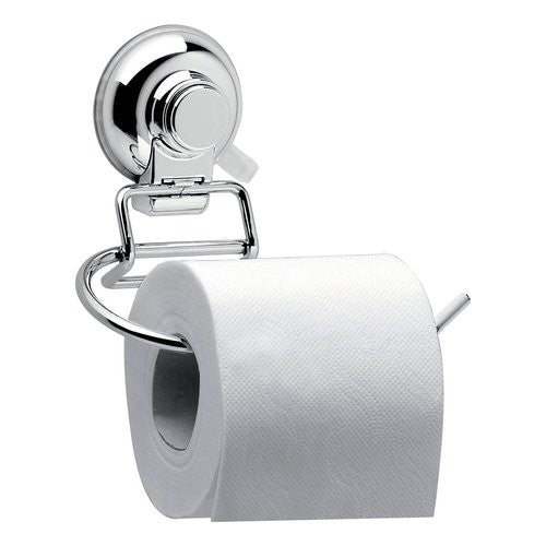 Porta Carta Igienica Adesivo Argento – Montaggio A Parete Senza Fori, In Acciaio Inox, Antiruggine