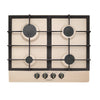 Glem Gas DGP64GHAVE Piano Cottura Gas 4 Fuochi Smaltato Sabbia Griglie Ghisa