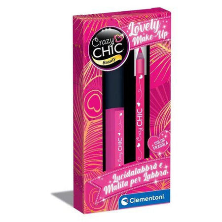 Clementoni Crazy Chic Set Trucco Lucidalabbra e Matita Fragola