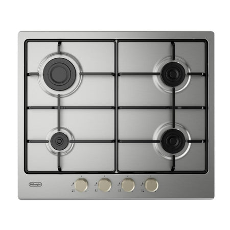 De'Longhi YLG 60 F Piano Cottura a Gas 60cm Inox 4 Fuochi Smaltate
