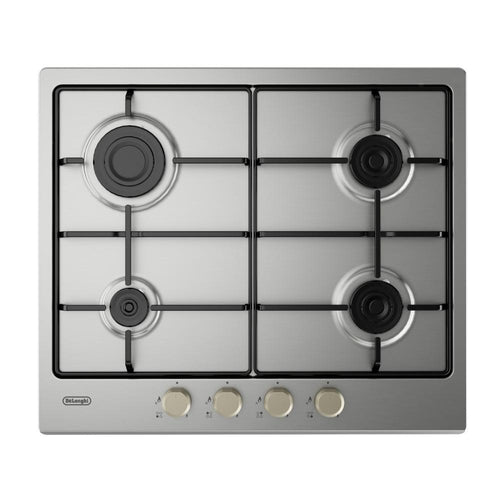 De'Longhi YLG 60 F Piano Cottura a Gas 60cm Inox 4 Fuochi Smaltate