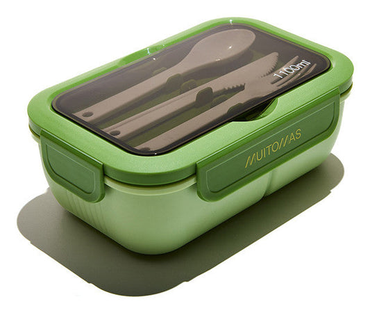 Lunchbox Contenitore Portapranzo Muitomas 1,1 L Plastica Nero Verde