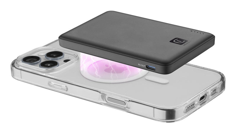 Cellularline Power Bank MagSafe 5000 Nero Caricabatterie Wireless
