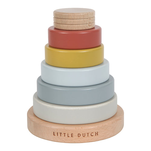 Gioco Anelli da Impilare Little Dutch P&N_Stacking Ring in Legno