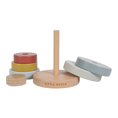 Gioco Anelli da Impilare Little Dutch P&N_Stacking Ring in Legno