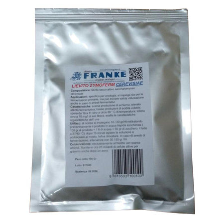 Lievito per fermentazione vino "Zymoferm Cerevisiae" dal sapore secco e selezionato 100 gr