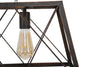 Lampada Industry struttura in metallo con 4 luci per interni