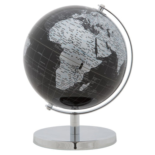 Mappamondo girevole con base in metallo per decorazione interni