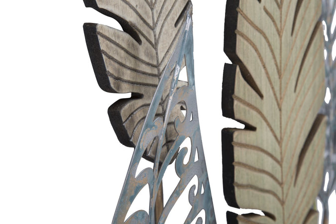 Scultura foglie decorative miste in ferro per decorazioni ambienti