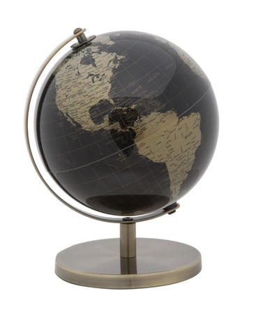 Mappamondo girevole con base in metallo per decorazione interni