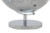 Mappamondo girevole chiaro con base in metallo per decorazione interni h 34 cm