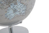 Mappamondo girevole chiaro con base in metallo per decorazione interni h 34 cm