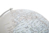 Mappamondo girevole chiaro con base in metallo per decorazione interni h 34 cm