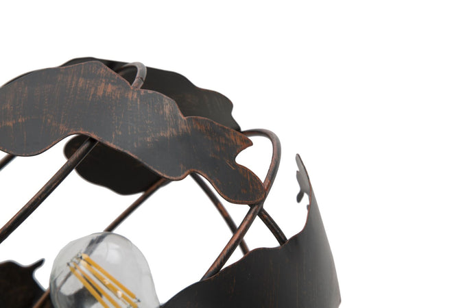 Lampada da tavolo stile mappamondo in metallo per interni