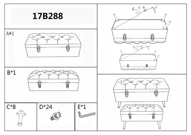 Panca in tessuto con contenitore in legno gambe in ferro per interni set da 2