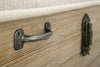 Panca in tessuto con contenitore in legno gambe in ferro per interni set da 2