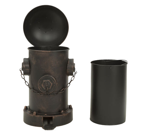 Bidoncino porta rifiuti stile industrial in metallo per decorazione ambienti