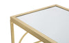 Console Marie con struttura in ferro color oro e vetro per interni