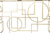 Console Marie con struttura in ferro color oro e vetro per interni