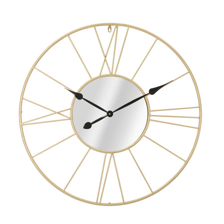 Orologio da parete in metallo con specchio per salotto e cucina