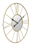 Orologio da parete in metallo con specchio per salotto e cucina