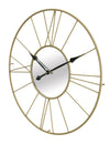 Orologio da parete in metallo con specchio per salotto e cucina