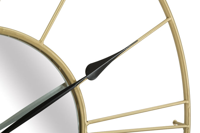Orologio da parete in metallo con specchio per salotto e cucina