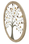 Albero decorativo in ferro e legno da muro per decorazioni ambienti