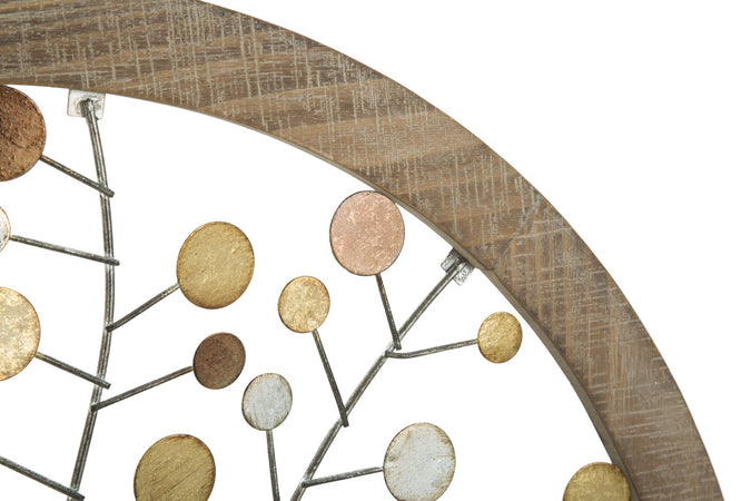 Albero decorativo in ferro e legno da muro per decorazioni ambienti