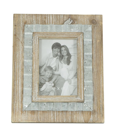 Cornice decorativa in legno MDF e ferro per foto ricordo