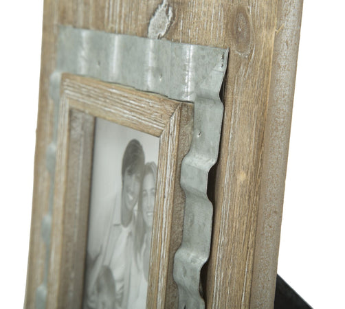 Cornice decorativa in legno MDF e ferro per foto ricordo