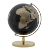 Mappamondo girevole con base in metallo per decorazione interni