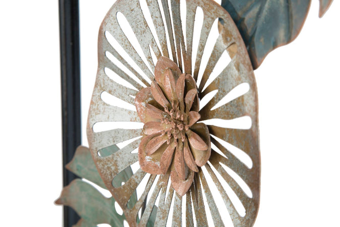 Pannello rettangolare fiori decorativi in ferro per decorazioni ambienti