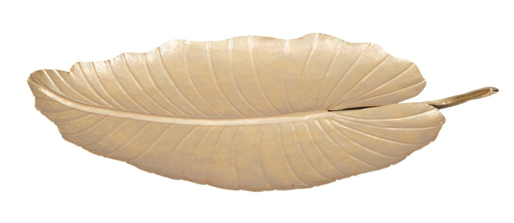 Svuota tasche foglia in metallo colore oro per interni