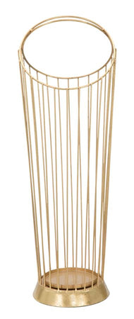 Porta ombrelli struttura in ferro color oro per interni