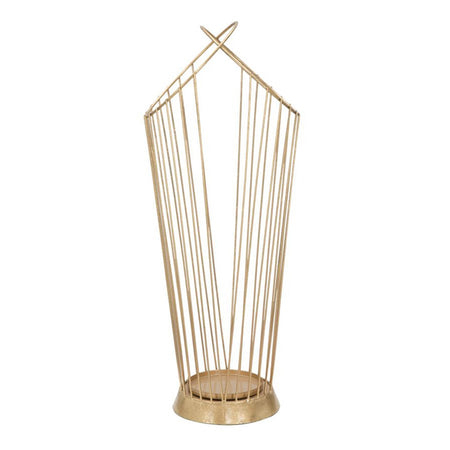 Porta ombrelli struttura in ferro color oro per interni